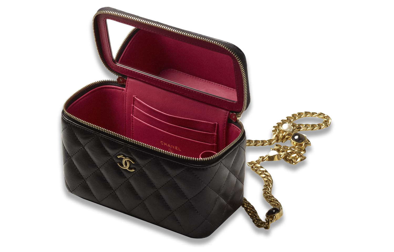 CHANEL Кожаная сумка-бокс через плечо женская черная — фото 3