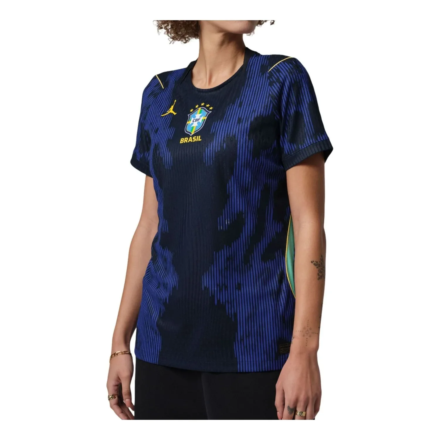 (WMNS) Футболка Air Jordan Brazil 2026 Match Away Aero-Fit Soccer Authentic 'Royal Black'