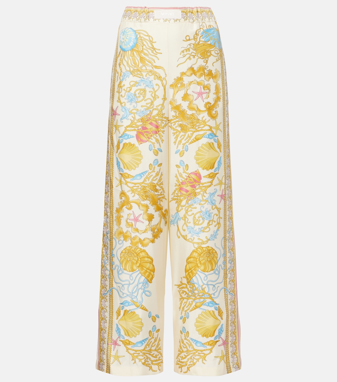 

Шелковые палаццо Underwater Barocco Versace, Eggshell + Multicolor