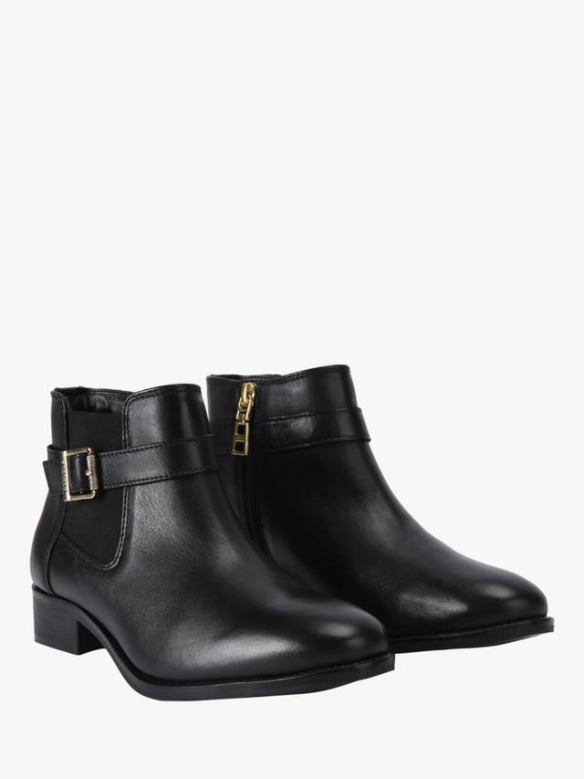 Серебряные низкие кожаные ботинки до щиколотки Carvela, Black — фото 4