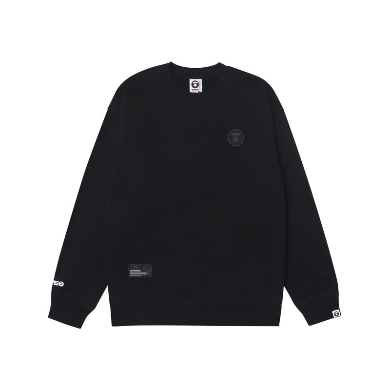 

Толстовка с круглым вырезом и нашивкой-логотипом Aape, Black BKX