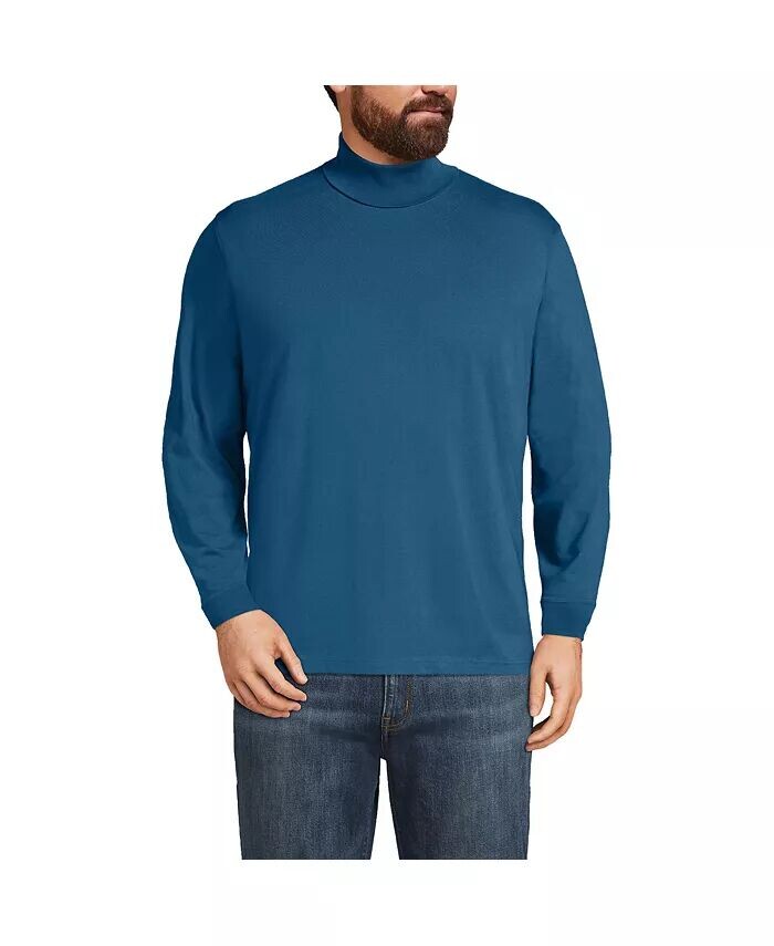

Футболка с водолазкой Big & Tall Super-T Lands' End, синий