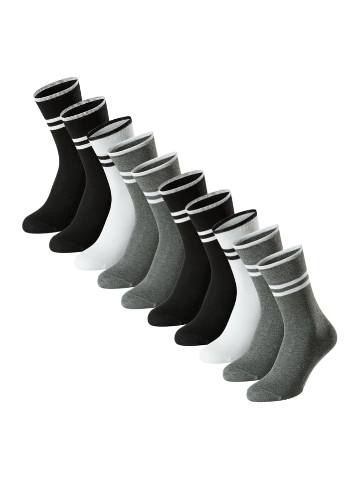 

Schiesser Носки Bluebird в черно-бело-сером цвете