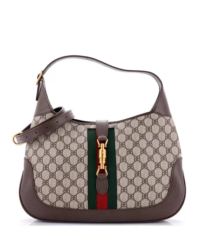 

Сумка Medium x Gucci The Hacker Project Jackie 1961 Hobo BB Coated Canvas Pre-Owned Balenciaga, коричневый