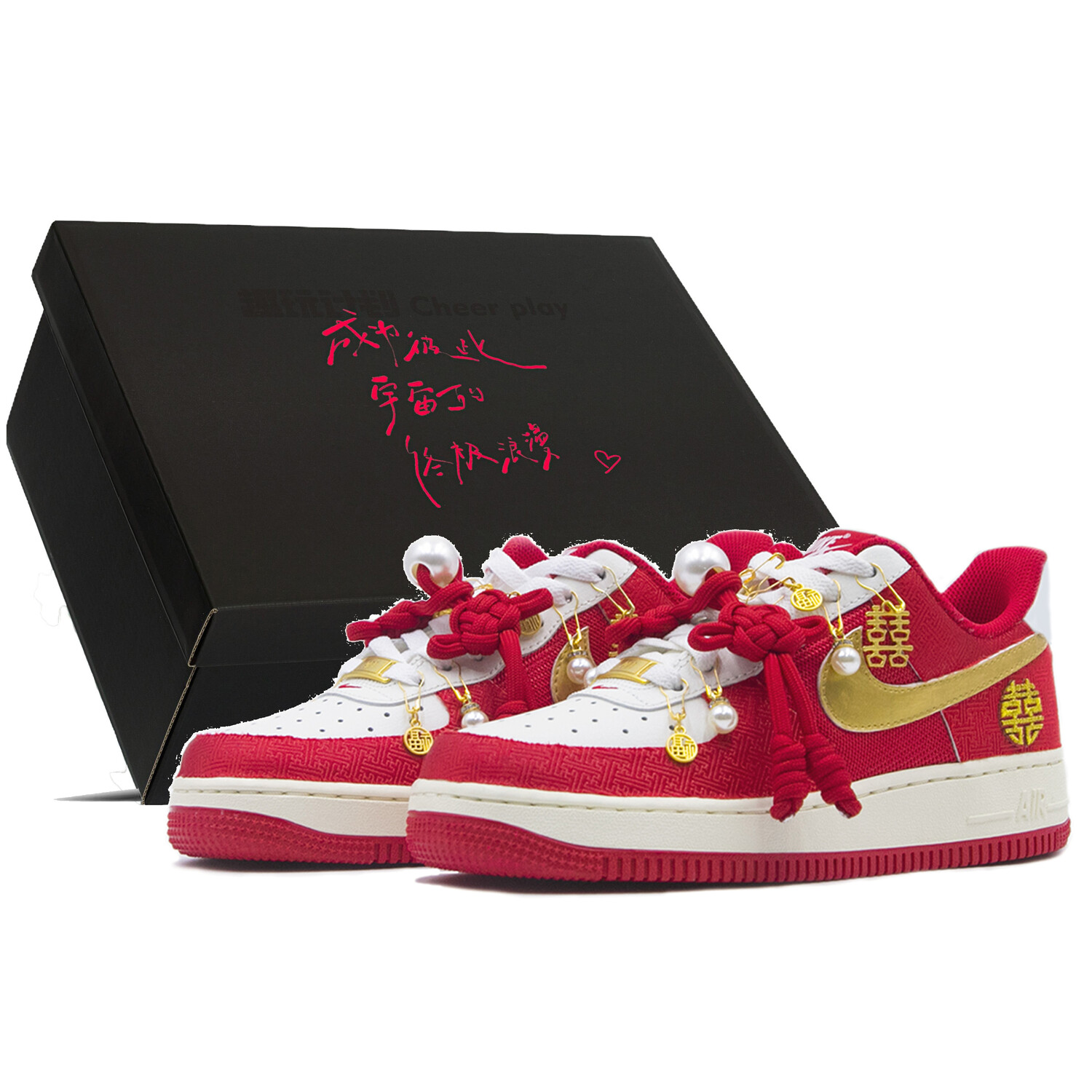 

Кроссовки для скейтбординга Nike Air Force 1 Low унисекс, Red Gold