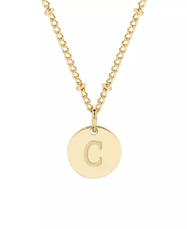 

Подвеска Madeline с инициалом, покрытая 14-каратным золотом Brook & York, gold-c