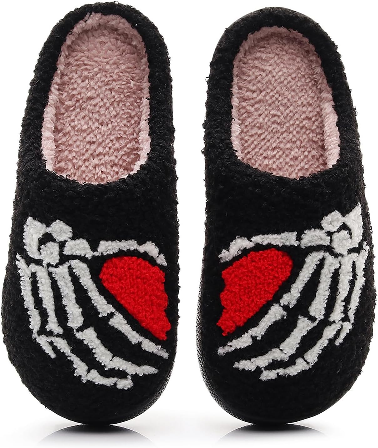 

Женские и мужские тапочки плюшевые теплые домашние тапочки повседневные мягкие шлепанцы для пары из хлопка для улицы и дома спальни Oukisam, черный