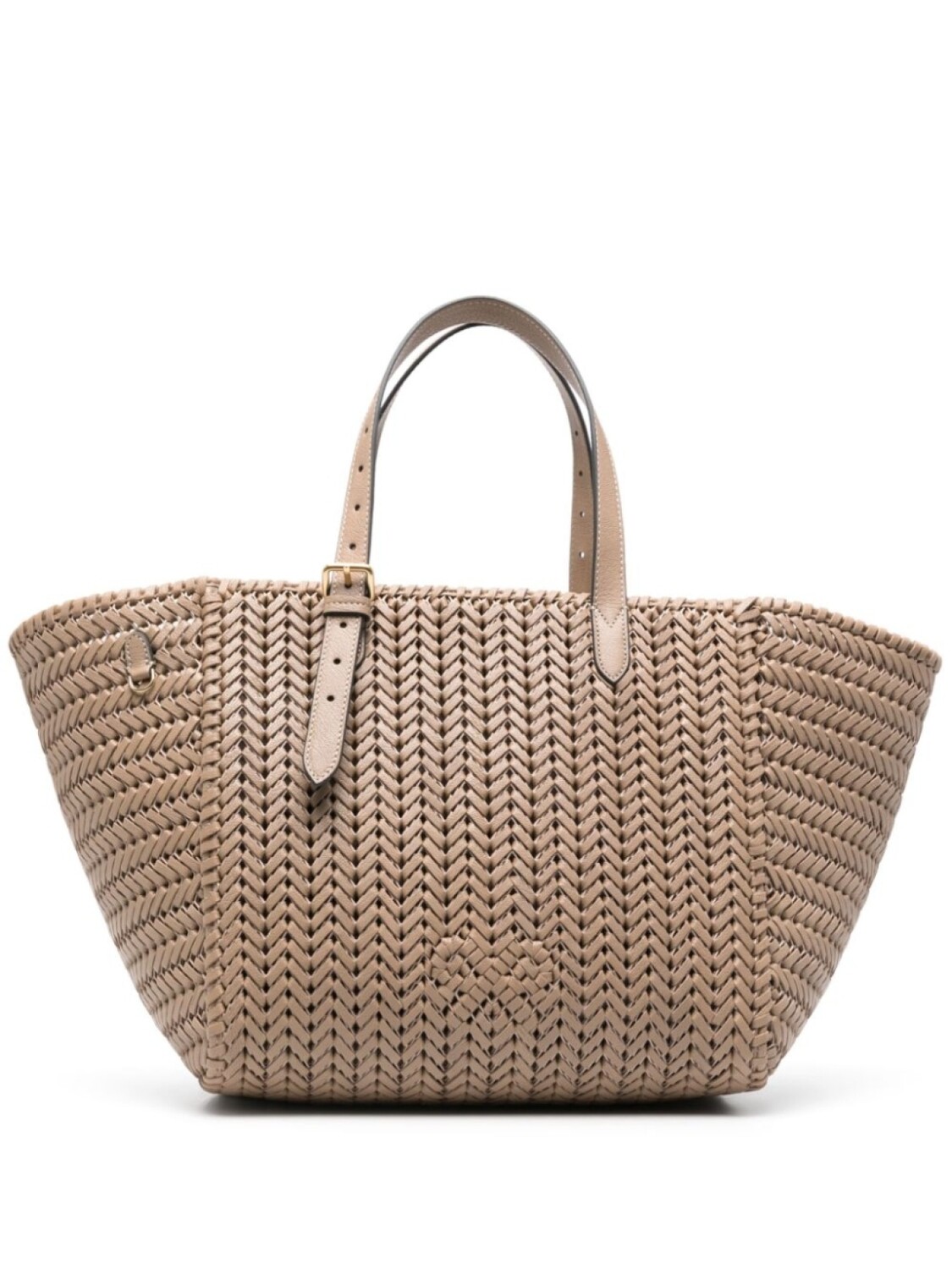 

Anya Hindmarch сумка-тоут из переплетенной кожи, нейтральный цвет