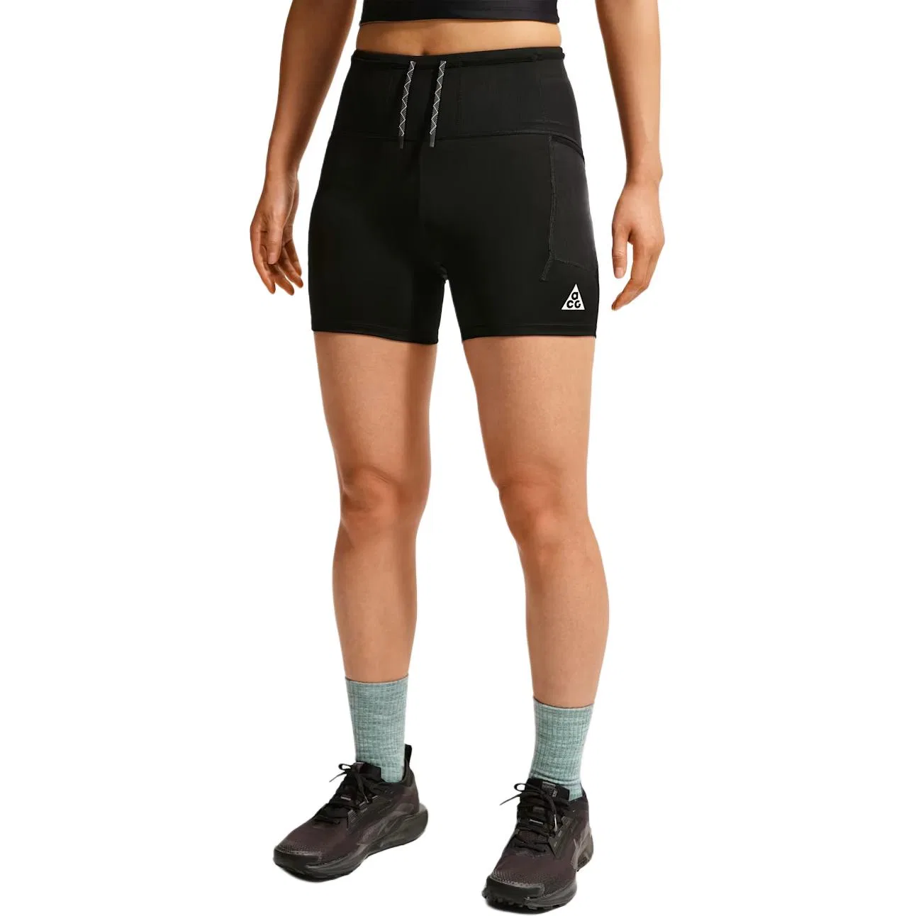 Женские шорты для бега Dri Fit Nike, Black/Peak White