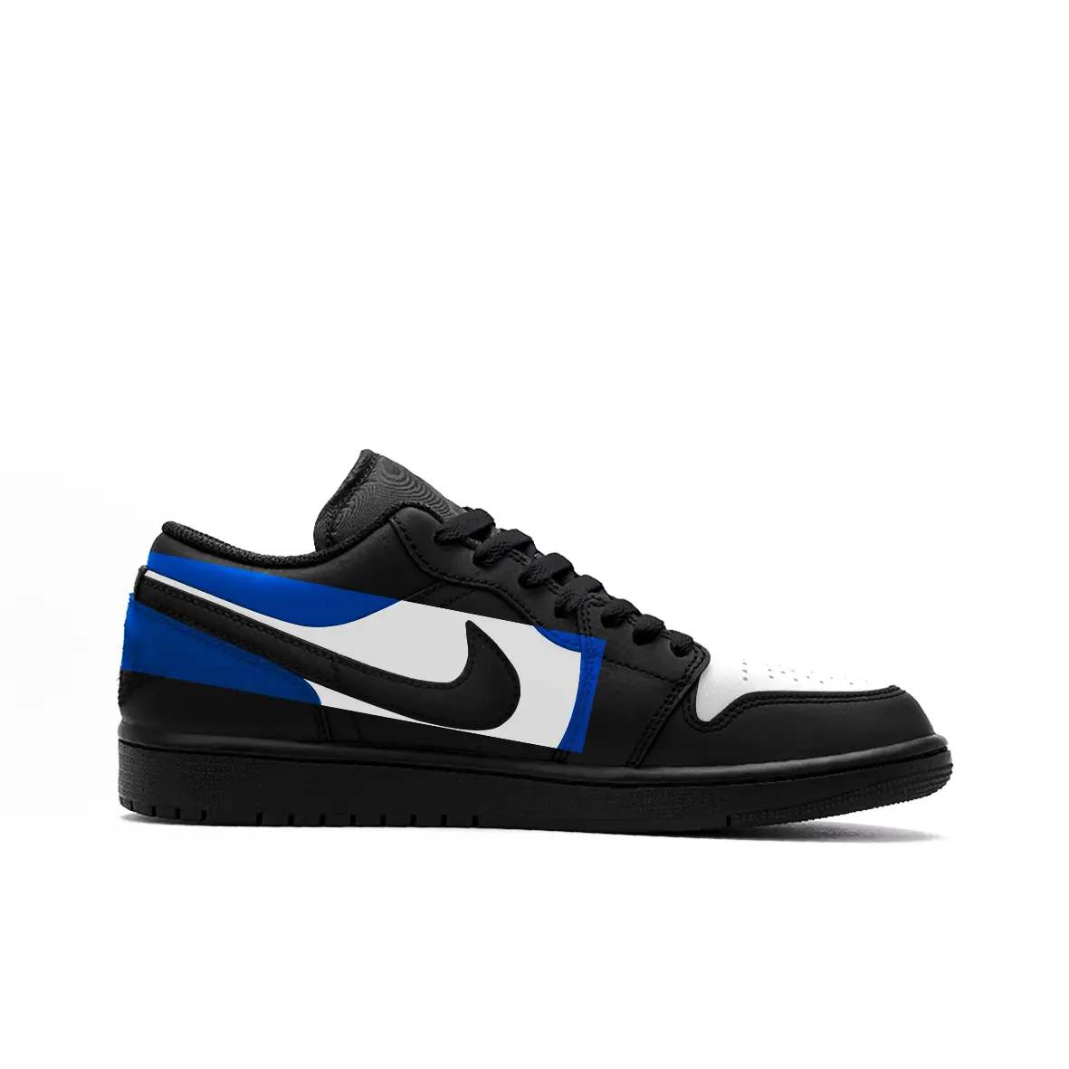 Jordan Air 1 Low top Vintage баскетбольные кроссовки мужские черно-бело-синие — фото 3