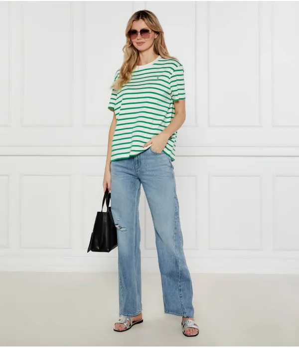 Футболка современная Коди Loose fit Tommy Hilfiger, бежевый — фото 2
