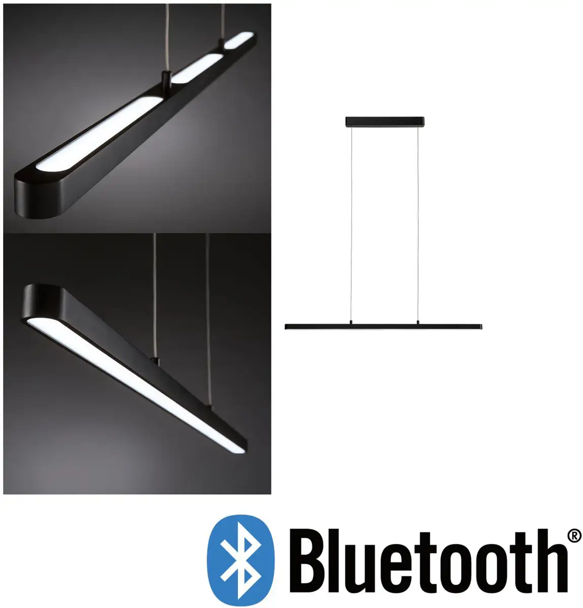 

Светодиодный подвесной светильник Paulmann "Lento", 1 лампочка Высота: 2,5 см, черный