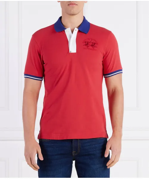

Рубашка-Поло из эластичного пике Slim fit La Martina, красный