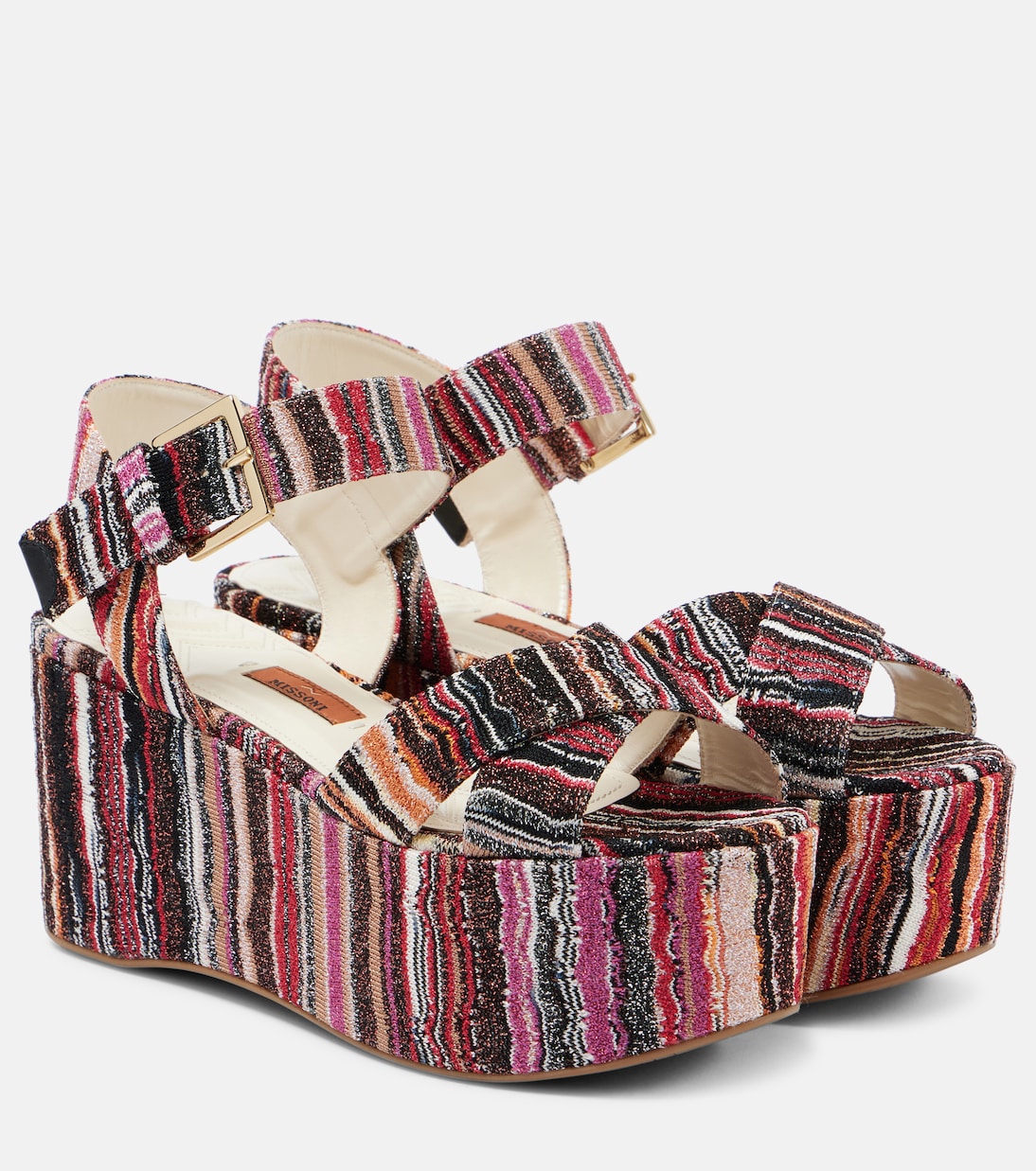 Сандалии на платформе Julia Rachel Missoni, Orange Red
