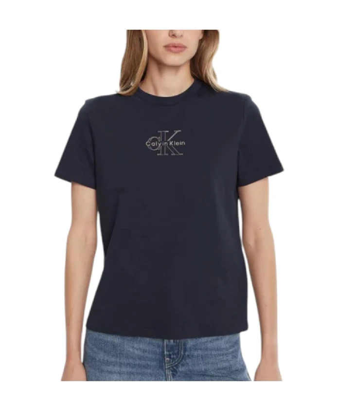 

Футболка с вышитым логотипом Calvin Klein, черный