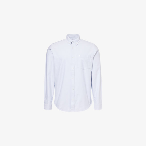 

Рубашка хлопковая Carhartt Wip с вышитым логотипом, белый
