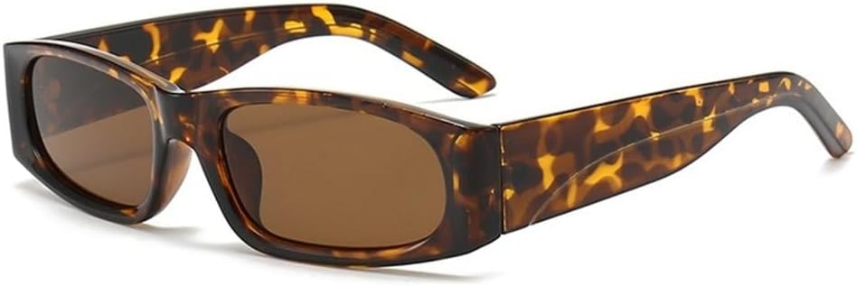 

Модные прямоугольные солнцезащитные очки для женщин и мужчин, с поликарбонатными линзами и оправой, в тренде, с леопардовым принтом, с защитой от УФ-излучения UV400 LVTFCO, C7