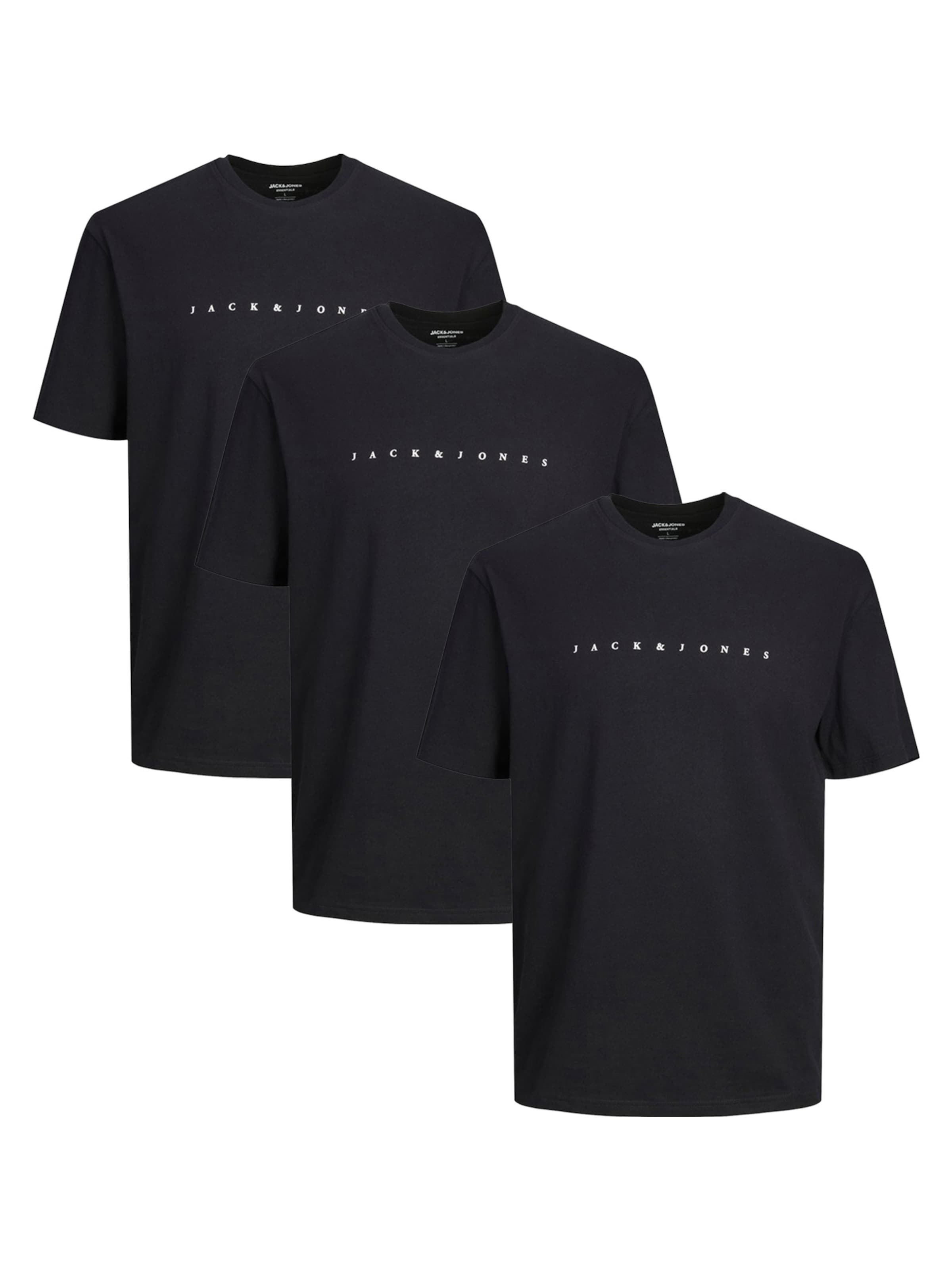 

JACK & JONES Футболка 'Star JJ' в черном цвете