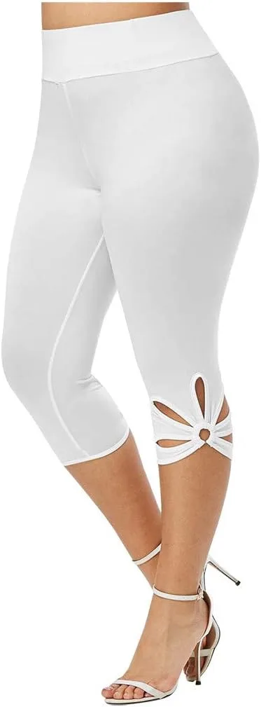 

Ласированные леггинсы для женщин Plus Size High Waisted VOWUA