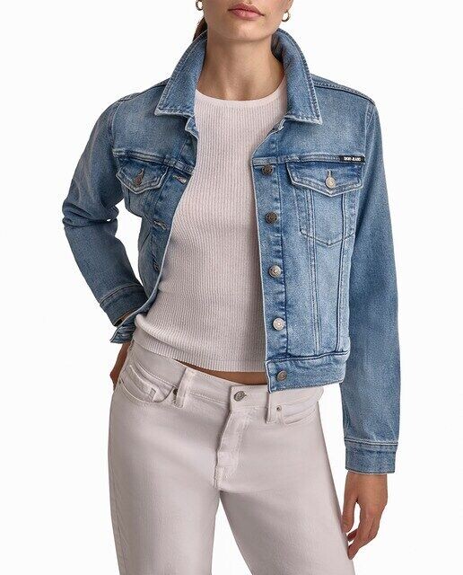 

Женская джинсовая куртка с длинными рукавами Dkny Jeans, индиго