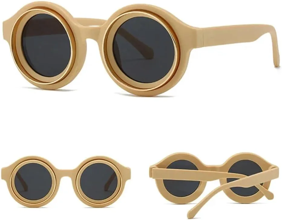 

Солнцезащитные очки UV400 – круглые, в стиле панк, конфетных цветов, для женщин и мужчин, для бега и занятий спортом на открытом воздухе UYPTK, Leopard Tea