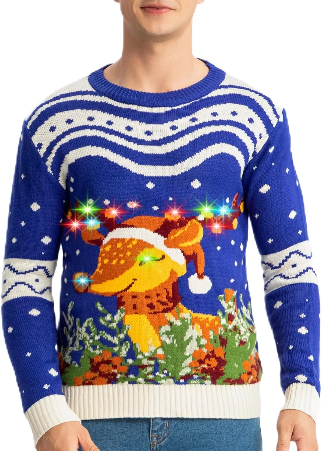 

Свитер MGparty Ugly Christmas с подсветкой, смешной и милый для праздников