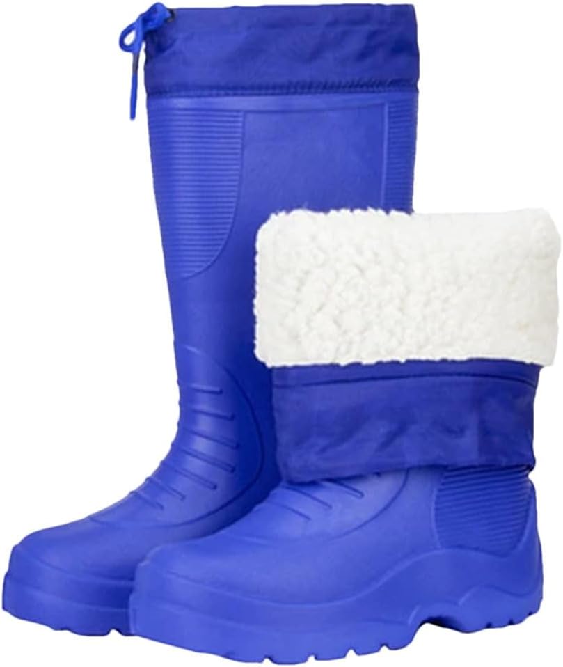 

Мужские зимние ботинки Длинные водонепроницаемые снегоступы Резиновые дождевые сапоги с утеплителем Флисовые теплые дождевые ботинки Легкие противоскользящие ботинки Generic, синий