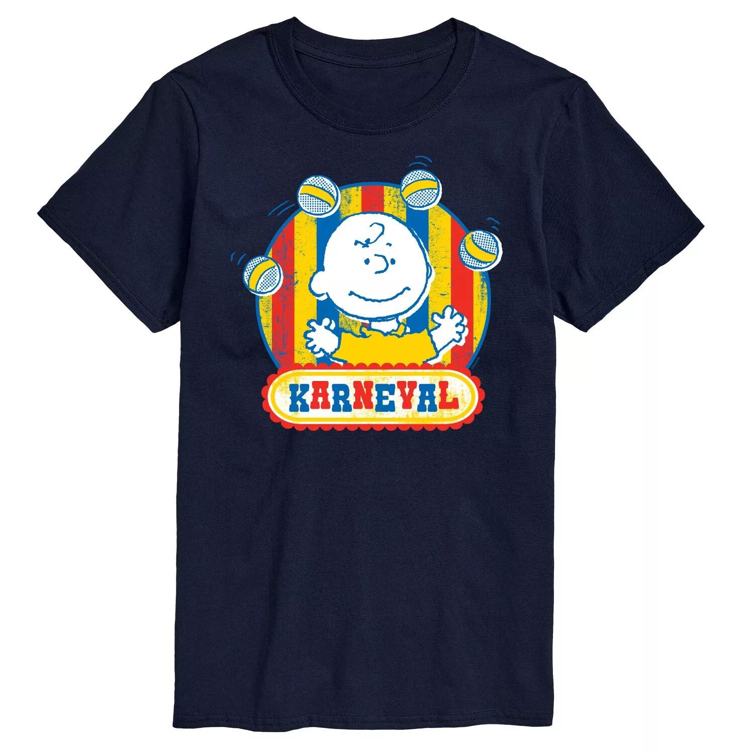 

Футболка Big & Tall Peanuts Karneval Charlie Brown с графическим рисунком Licensed Character, синий