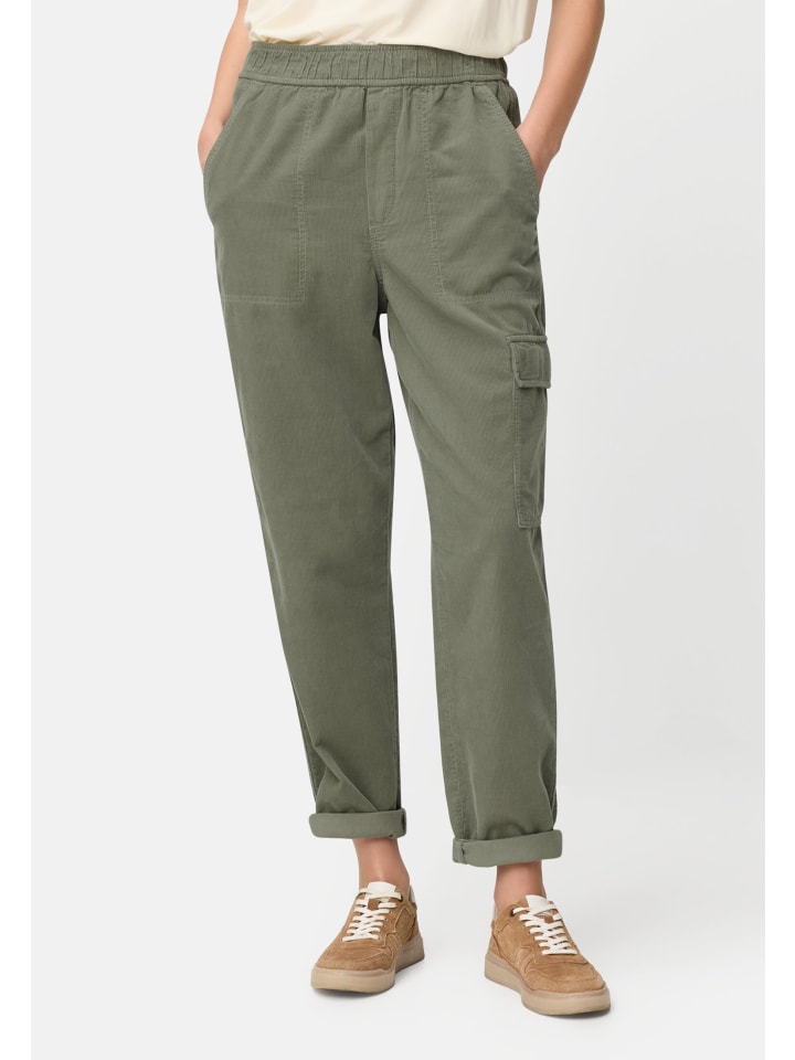 

Camel Active Брюки-карго из чистого хлопка серо-зеленого цвета