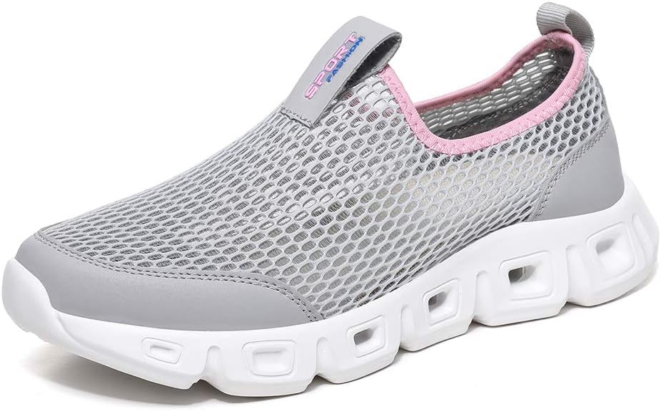 

Мужские и женские сетчатые кроссовки Asifn большого размера, дышащие, мягкие, удобные и легкие, с кэжуал моделью, ленивые туфли, серый