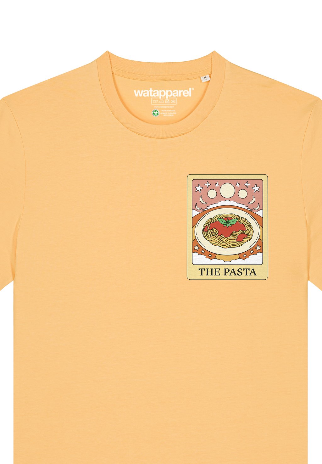 

Футболка с принтом TAROT THE PASTA watapparel, желтый