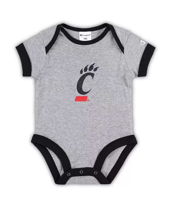 Комплект из трех боди для мальчиков и девочек черного и серого цветов Cincinnati Bearcats I Wanna Be Champion — фото 2