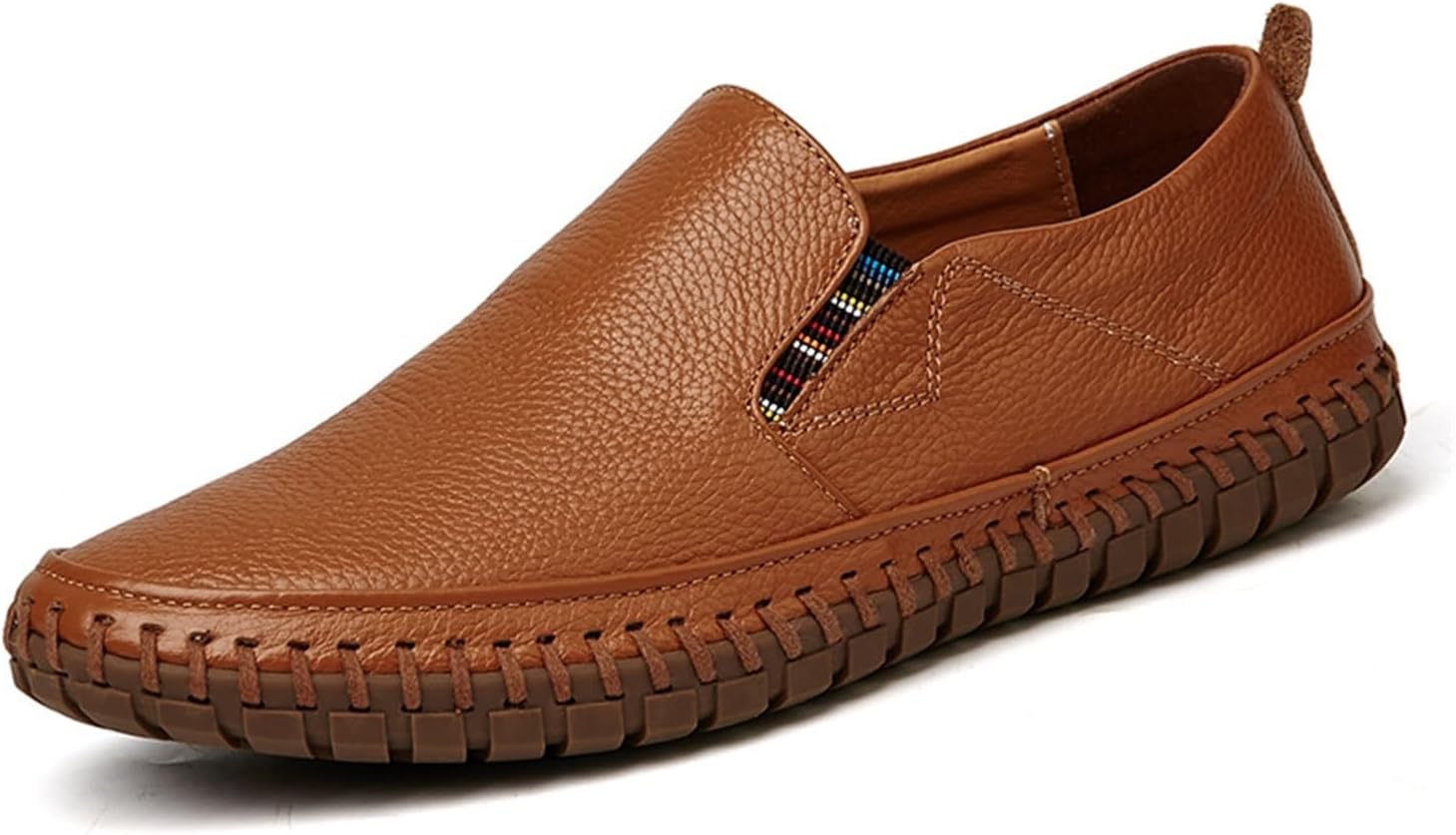 

Мужские повседневные кожаные лоферы DMGYCK с отделкой на резинке, туфли и прогулок, коричневые лоферы для мужчин