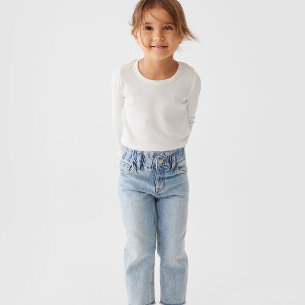

Джинсы mum-fit с оборками Gap, синий