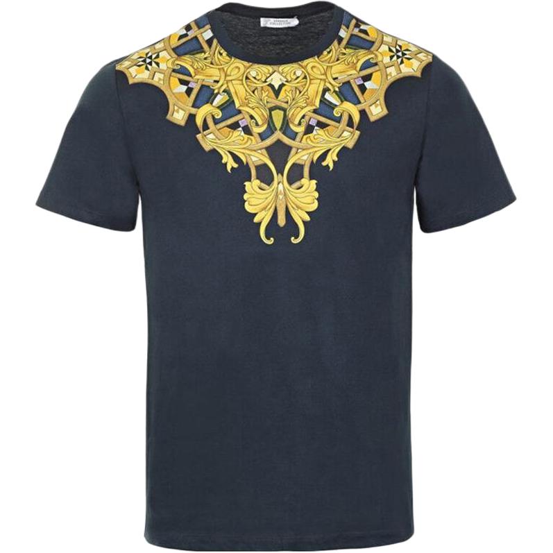 

VERSACE Футболка мужская темно-синяя, Синий, VERSACE Футболка мужская темно-синяя