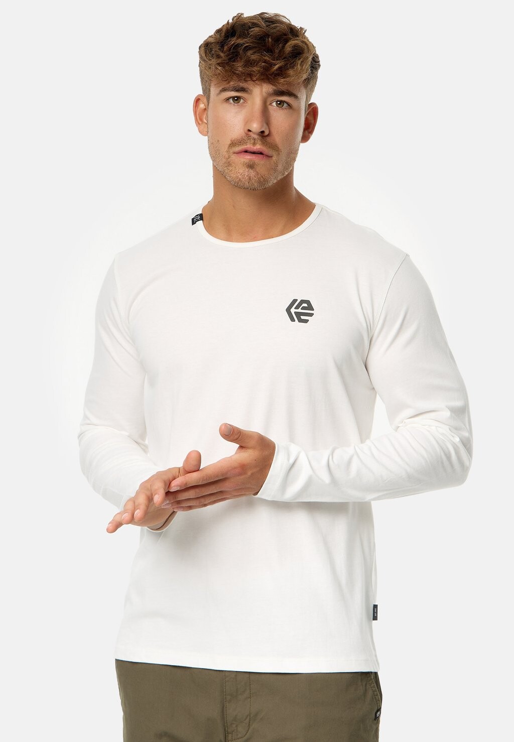 

Рубашка с длинным рукавом INTRENSE INDICODE JEANS, цвет offwhite