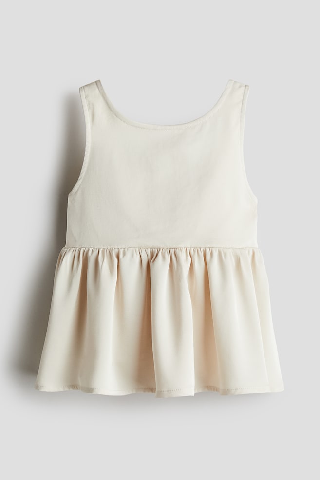 

Атласный топ с баской H&M, бежевый