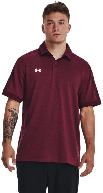 

Under Armour Trophy мужская поло с коротким рукавом, Maroon/White, Белый, Under Armour Trophy мужская поло с коротким рукавом, Maroon/White