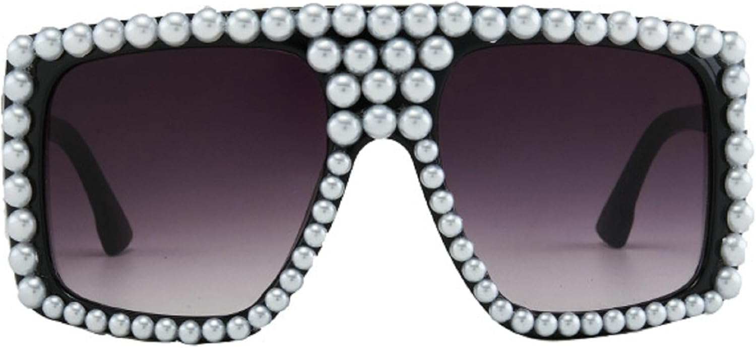 

Квадратные солнцезащитные очки с жемчужным блеском для женщин, роскошные винтажные большие квадратные солнцезащитные очки для вечеринок и фестивалей, блестящие солнцезащитные очки N47 mincl, Gray