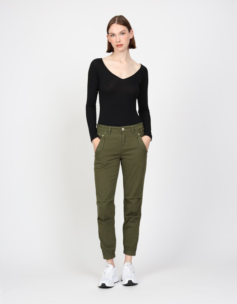 

Тканевые брюки Gang Tapered Pants, оливковый