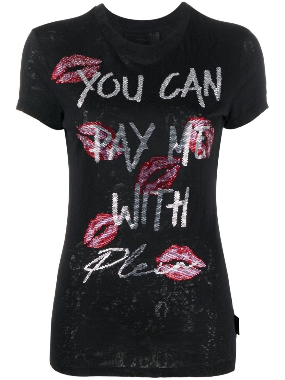 

Philipp Plein футболка со стразами, черный