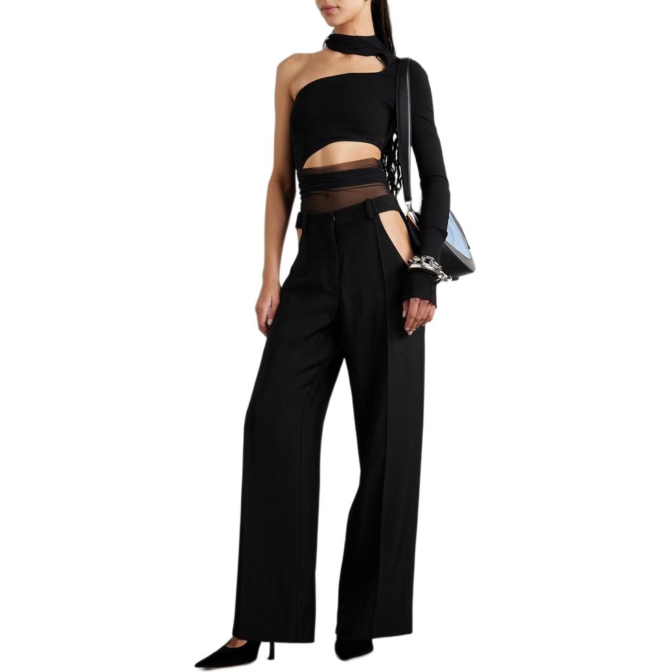 Mugler Повседневные брюки Women's Black Moderate Straight Fit — фото 3