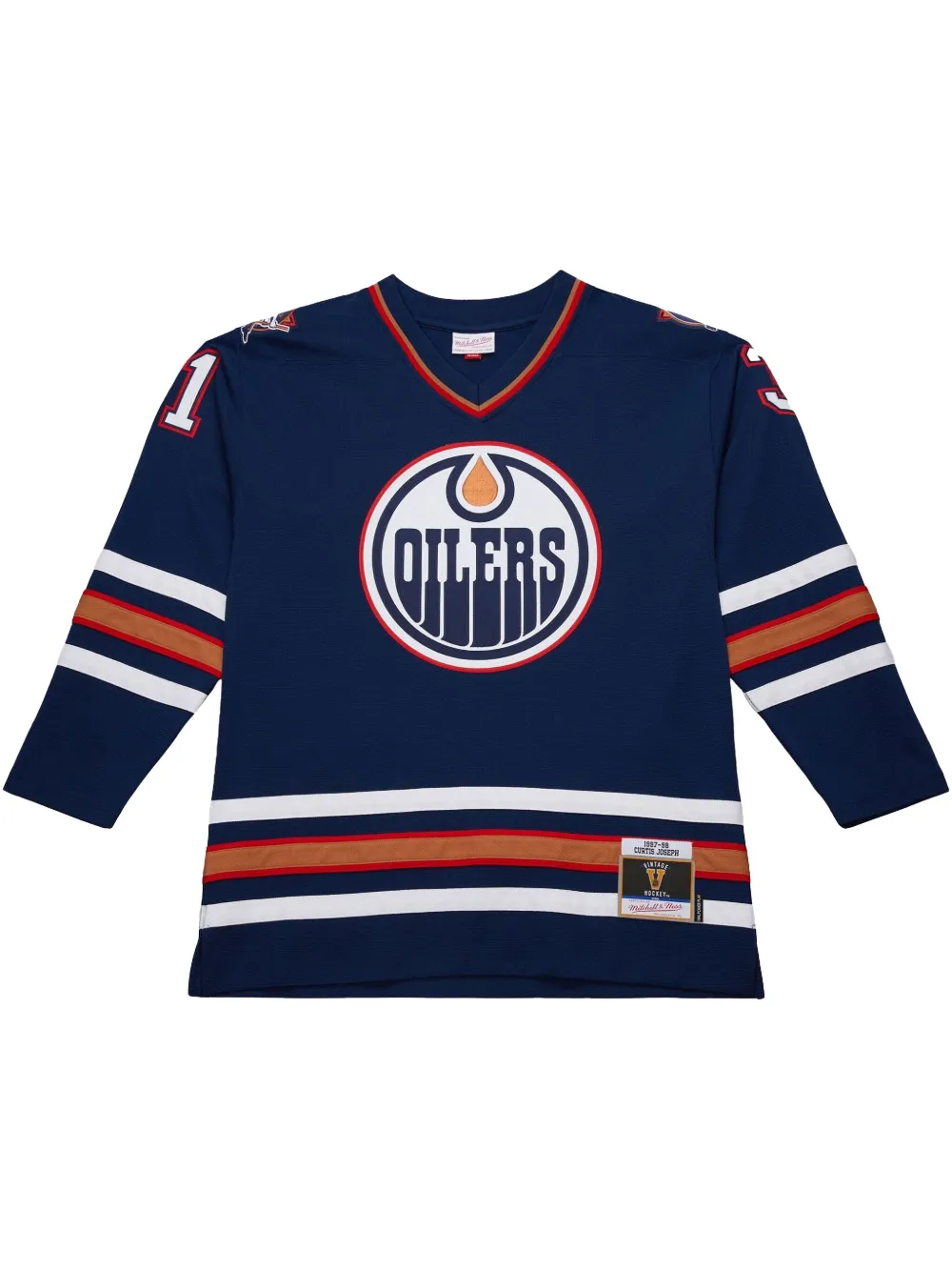 

Спортивная футболка Edmonton Oilers 1997/98 Curtis Joseph Power Play Mitchell & Ness, синий
