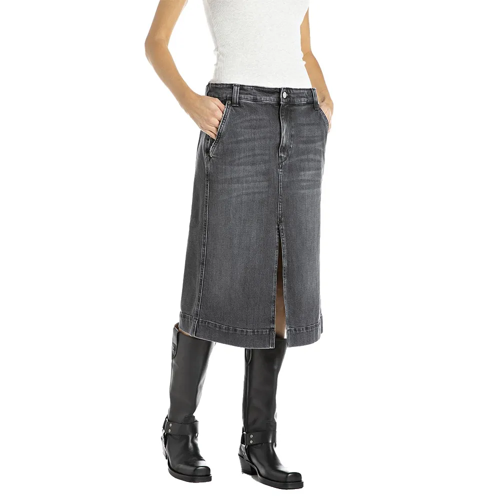

Юбка Replay W9927.000.613995 short skirt, серый