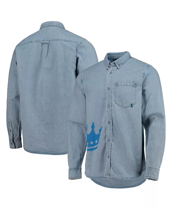 

Мужская синяя джинсовая рубашка на пуговицах с длинным рукавом Charlotte FC The Wild Collective