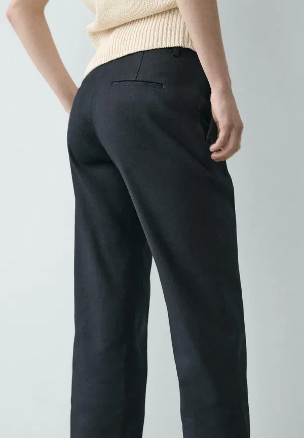 Брюки прямого кроя Massimo Dutti, крапчатый темно-синий — фото 2