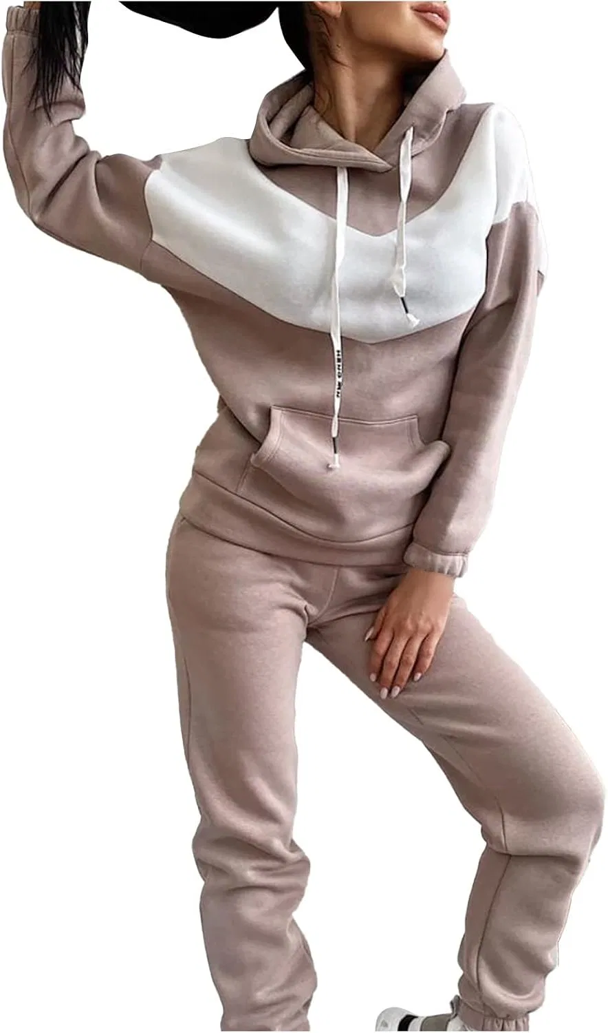 Спортивный костюм из флиса, худи и шорты, khaki