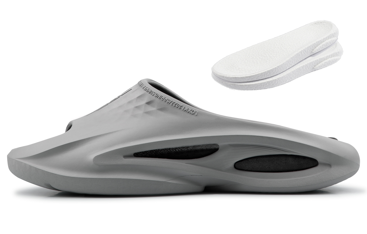 

LOXKI Унисекс шлепанцы Swag - Метеоритный серый/Черепаховый черный+Кирпично-белый, цвет Meteorite Gray/Tortoiseshell Black+Ru Kiln White