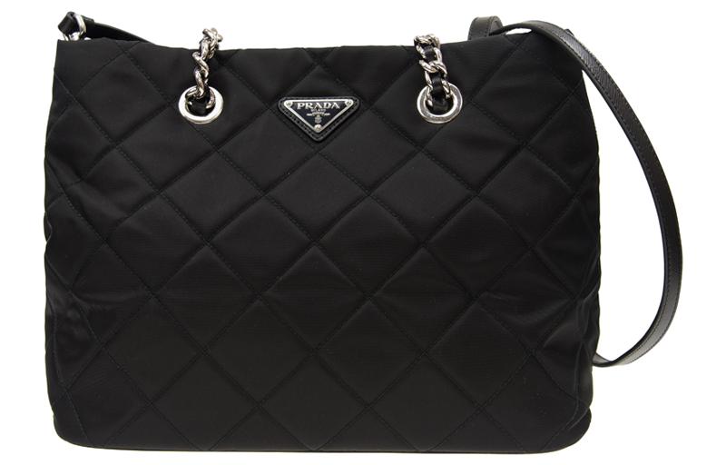 

PRADA Нейлоновая сумка-шоппер Сумка для покупок Сумка-хобо Парашютная сумка Кроссбоди Женская черная сумка через плечо