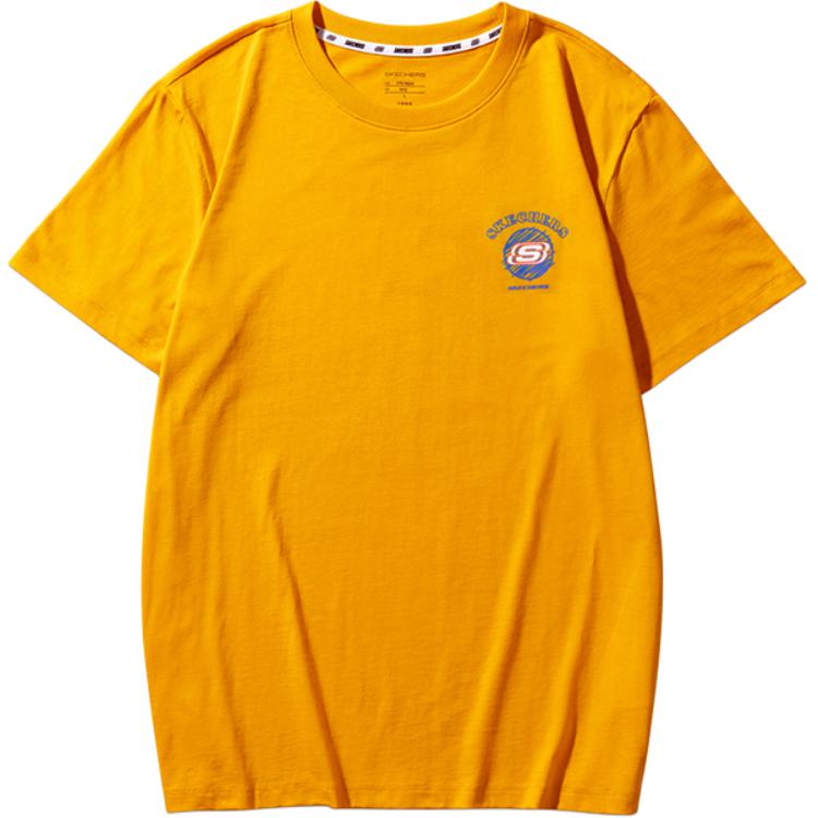 

Skechers Яркая футболка унисекс цвета кадмиевый желтый